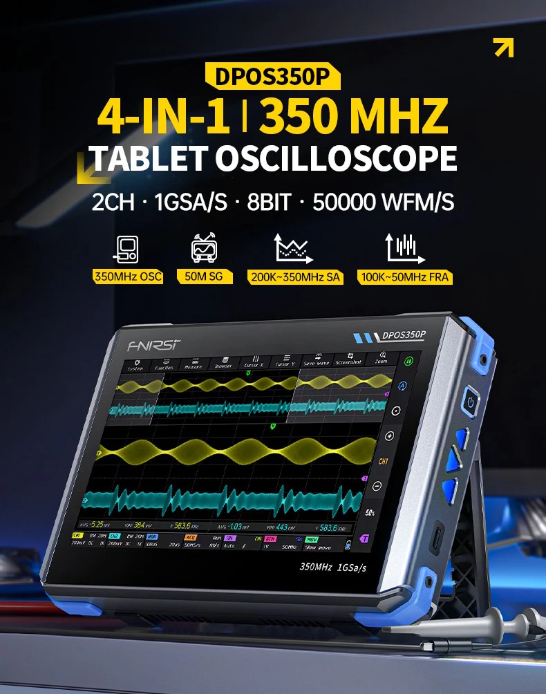 DPOS-350P 350MHz Tablet Osiloskop (4'&uuml; 1 Arada)